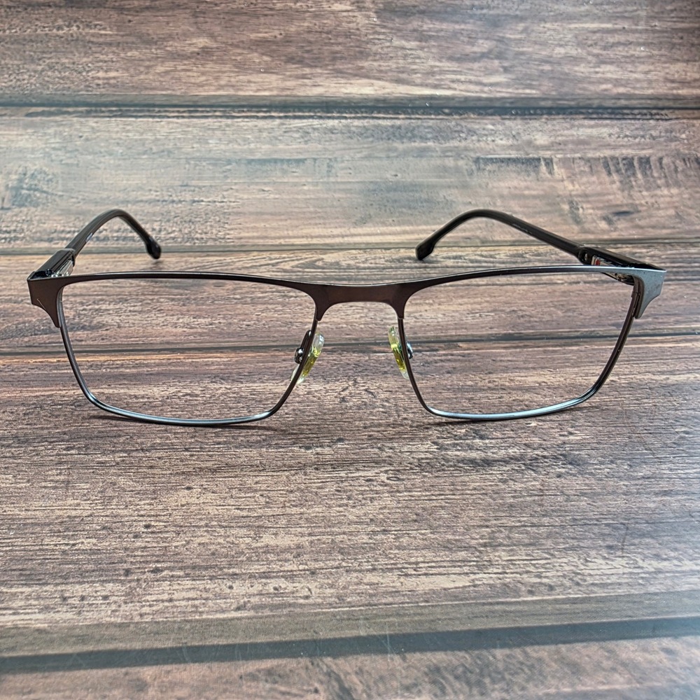 Carrera 220 ROU Gunmetal Grey Rectangular Eyeglasses Frames 56-17-145‎ Mens